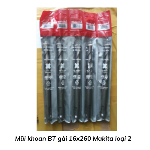 Mũi khoan BT gài 16x260 Makita loại 2