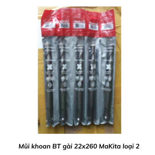 Mũi khoan BT gài 22x260 MaKita loại 2