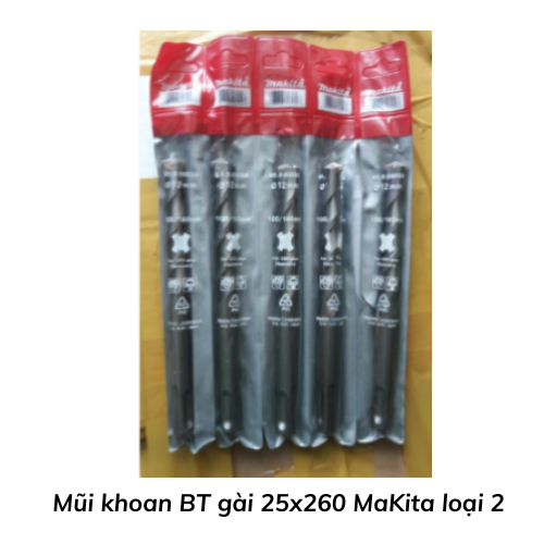 Mũi khoan BT gài 25x260 MaKita loại 2