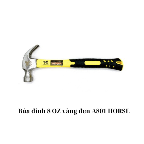 Búa đinh 8 OZ vàng đen A801 HORSE