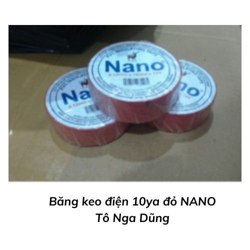 Băng keo điện 10ya đỏ NANO Tô Nga Dũng