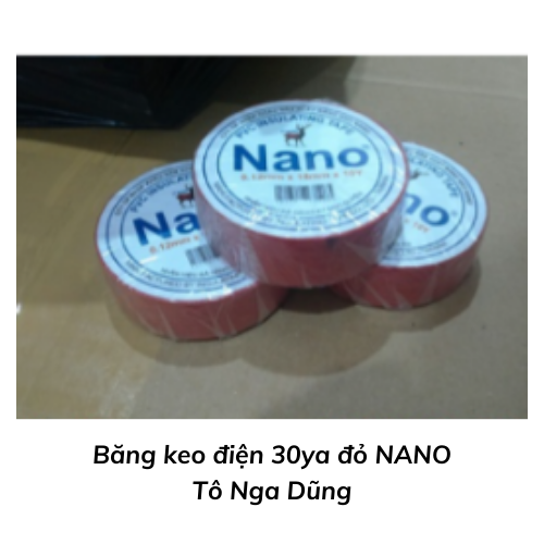 Băng keo điện 30ya đỏ  NANO Tô Nga Dũng