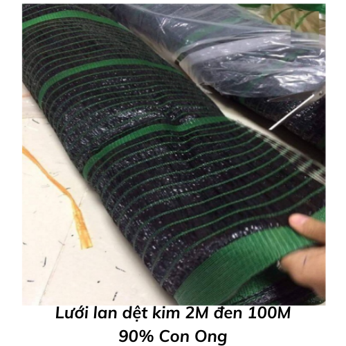 Lưới lan dệt kim 2M đen 100M 90% Con Ong