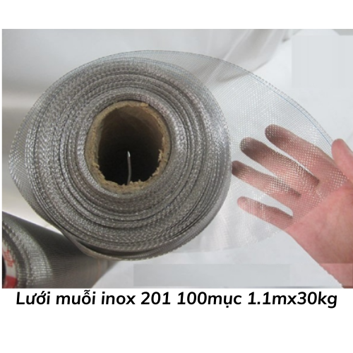 Lưới muỗi inox 201 100mục 1.1mx30kg