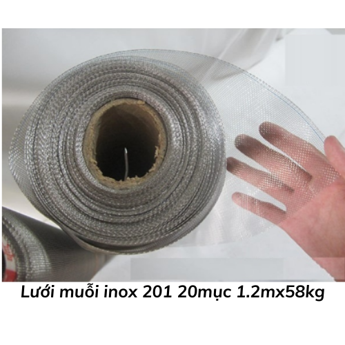 Lưới muỗi inox 201 20mục 1.2mx58kg