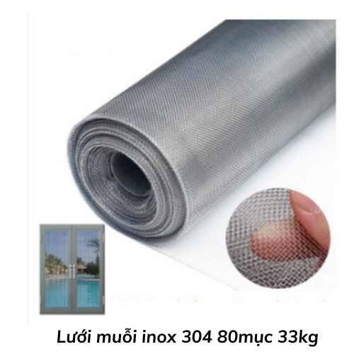 Lưới muỗi inox 304 80mục 33kg