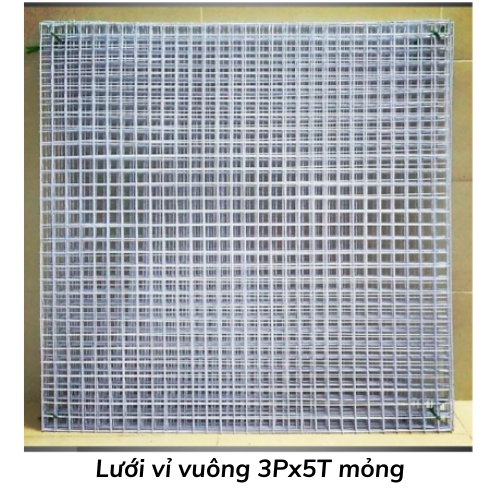 Lưới vỉ vuông 3Px5T mỏng