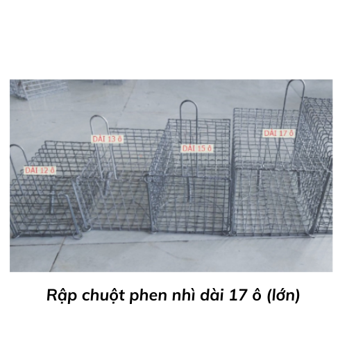 Rập chuột phen nhì dài 17 ô  (lớn)