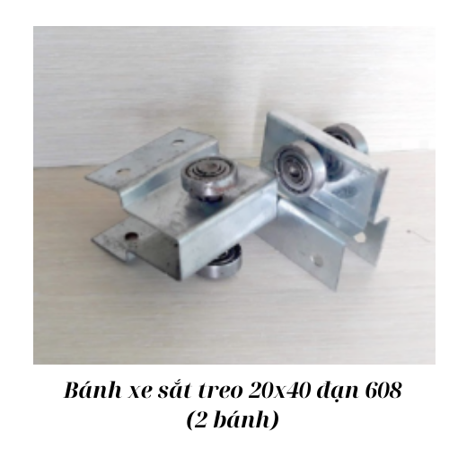 Bánh xe sắt treo 20x40 đạn 608 (2 bánh)