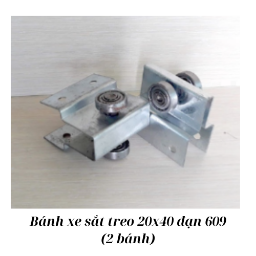 Bánh xe sắt treo 20x40 đạn 609 (2 bánh)