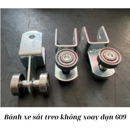 Bánh xe sắt treo không xoay đạn 609