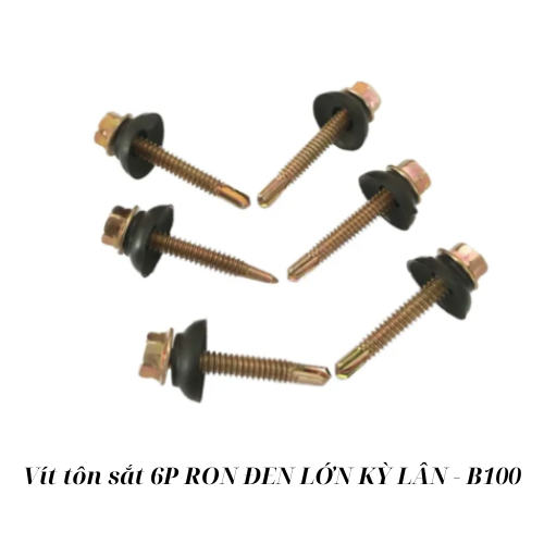 Vít tôn sắt 6P RON ĐEN LỚN KỲ LÂN - B100