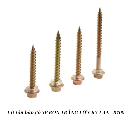 Vít tôn bắn gỗ 5P RON TRẮNG LỚN KỲ LÂN - B100