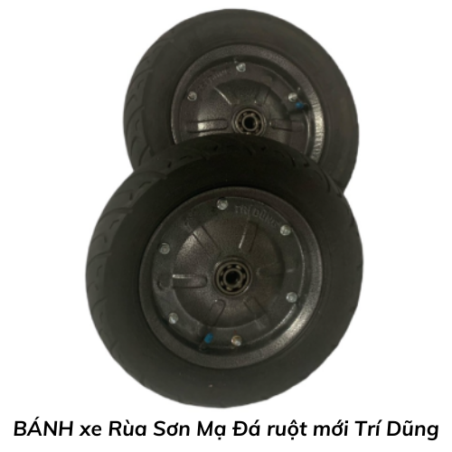 BÁNH xe Rùa Sơn Mạ Đá ruột mới Trí Dũng