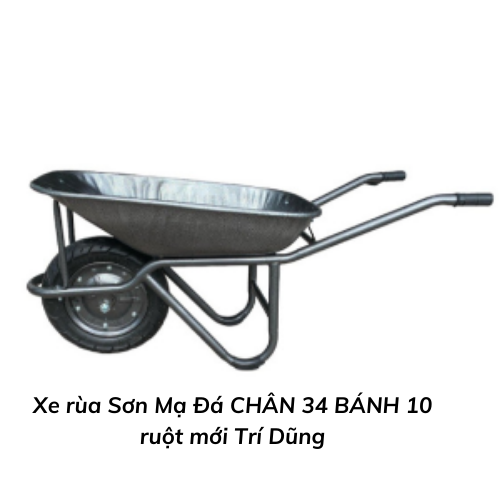 Xe rùa Sơn Mạ Đá CHÂN 34 BÁNH 10 ruột mới Trí Dũng