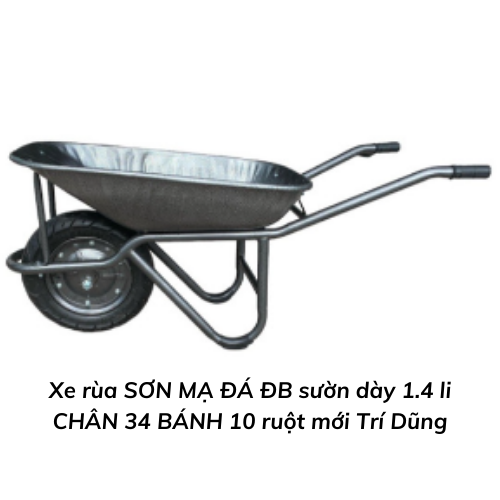 Xe rùa SƠN MẠ ĐÁ ĐB sườn dày 1.4 li CHÂN 34 BÁNH 10 ruột mới Trí Dũng