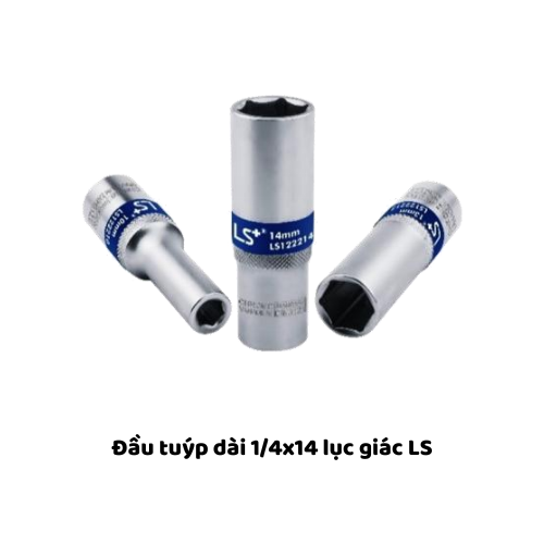 Đầu tuýp dài 1/4x14 lục giác LS