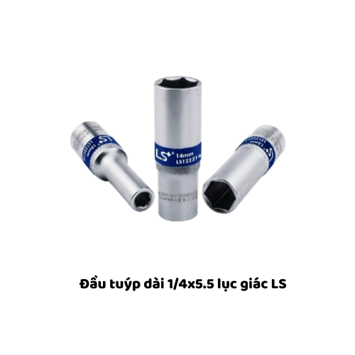 Đầu tuýp dài 1/4x5.5 lục giác LS