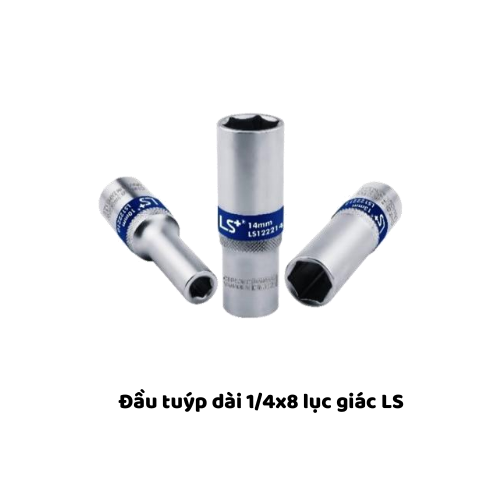 Đầu tuýp dài 1/4x8 lục giác LS