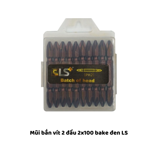 Mũi bắn vít 2 đầu 2x100 bake đen LS