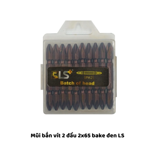 Mũi bắn vít 2 đầu 2x65 bake đen LS