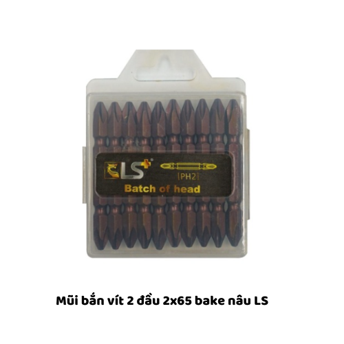 Mũi bắn vít 2 đầu 2x65 bake nâu LS