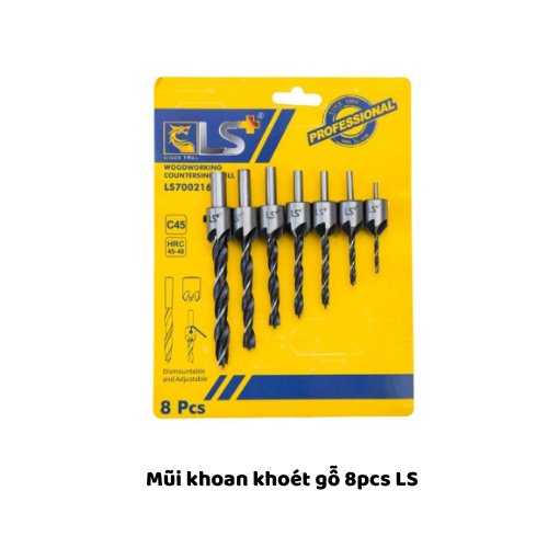 Mũi khoan khoét gỗ 8pcs LS