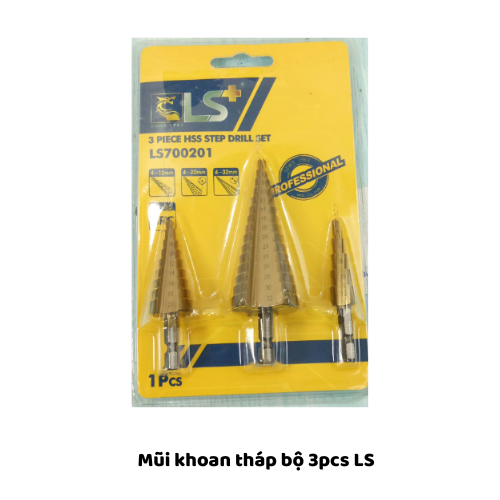 Mũi khoan tháp bộ 3pcs LS