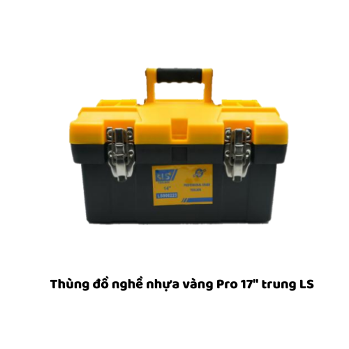 Thùng đồ nghề nhựa vàng Pro 17" trung LS