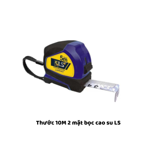 Thước 10M 2 mặt bọc cao su LS