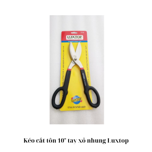 Kéo cắt tôn 10" tay xỏ nhung Luxtop