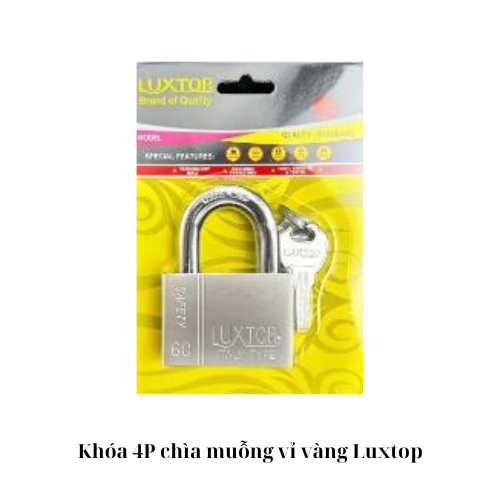 Khóa 4P chìa muỗng vỉ vàng Luxtop