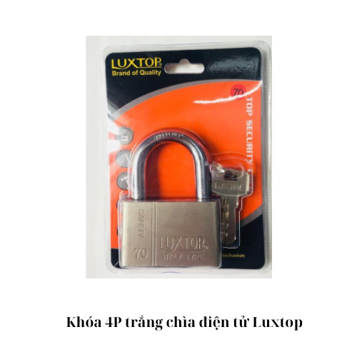 Khóa 4P trắng chìa điện tử Luxtop