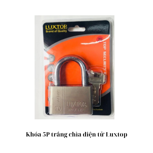 Khóa 5P trắng chìa điện tử Luxtop