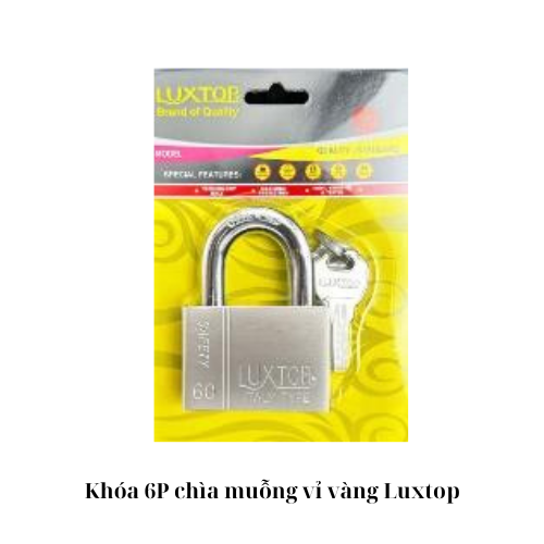 Khóa 6P chìa muỗng vỉ vàng Luxtop