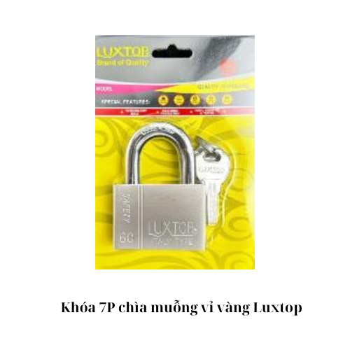 Khóa 7P chìa muỗng vỉ vàng Luxtop