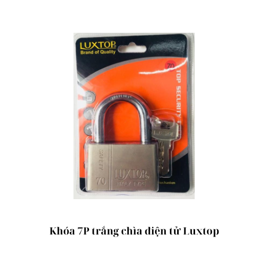 Khóa 7P trắng chìa điện tử Luxtop