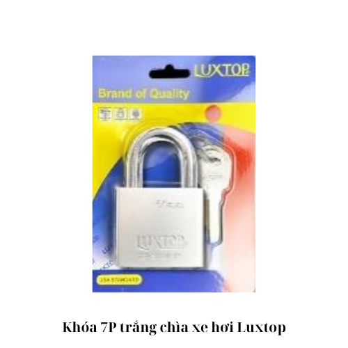 Khóa 7P trắng chìa xe hơi Luxtop