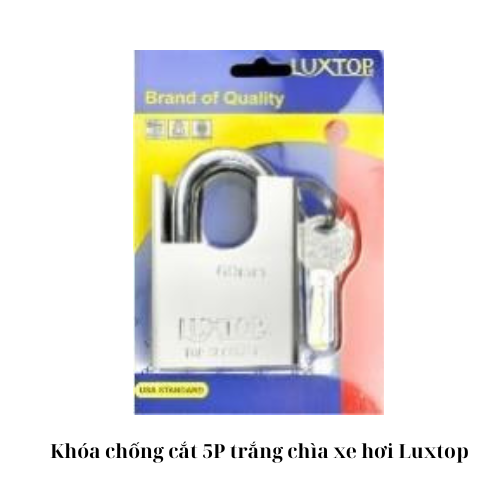 Khóa chống cắt 5P trắng chìa xe hơi Luxtop