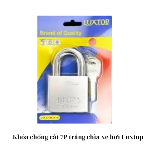 Khóa chống cắt 7P trắng chìa xe hơi Luxtop