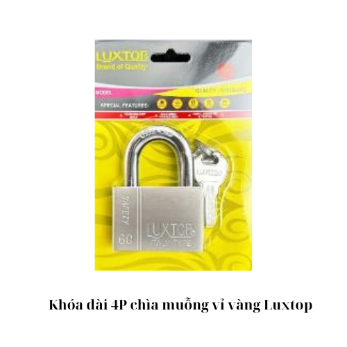 Khóa dài 4P chìa muỗng vỉ vàng Luxtop