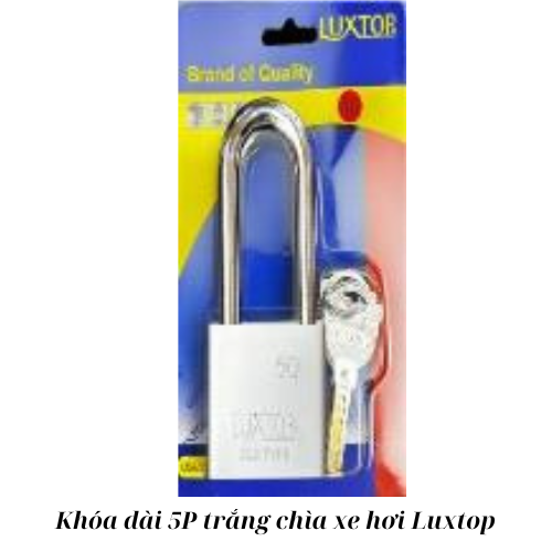 Khóa dài 5P trắng chìa xe hơi Luxtop