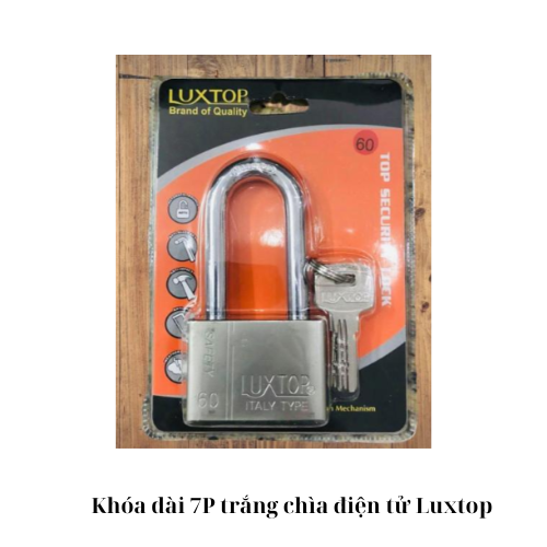 Khóa dài 7P trắng chìa điện tử Luxtop