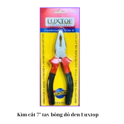 Kìm cắt 7" tay bông đỏ đen Luxtop