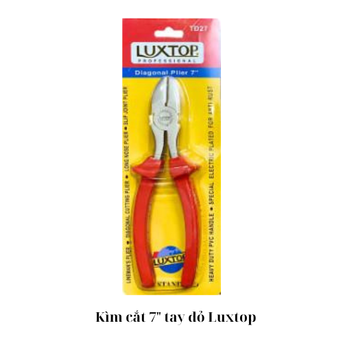 Kìm cắt 7" tay đỏ Luxtop