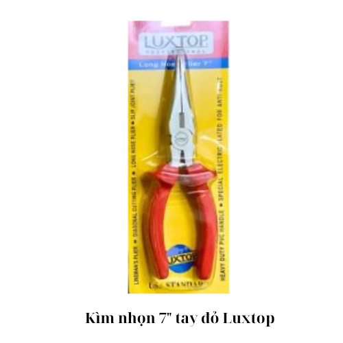 Kìm nhọn 7" tay đỏ Luxtop