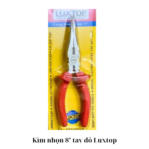 Kìm nhọn 8" tay đỏ Luxtop