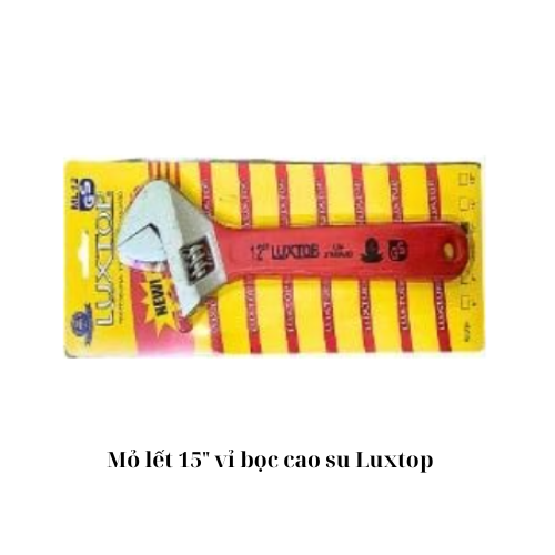 Mỏ lết 15" vỉ bọc cao su Luxtop