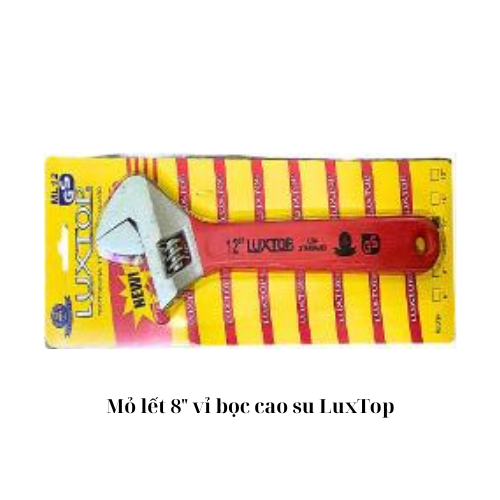 Mỏ lết 8" vỉ bọc cao su LuxTop