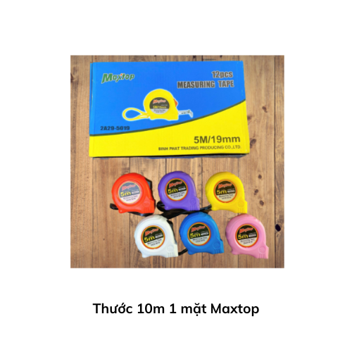 Thước 10m 1 mặt Maxtop